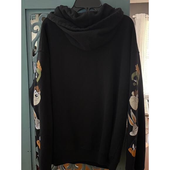 Retro LOONEY TUNES-SPACE JAM Hoodie Sweatshirt-Black-Goon/Tune Squad-EUC-Size XL - Picture 6 of 9